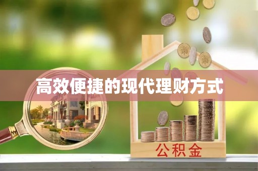 东阿高效便捷的现代理财方式