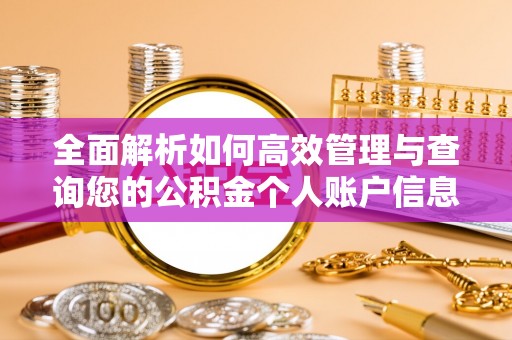 东阿全面解析如何高效管理与查询您的公积金个人账户信息